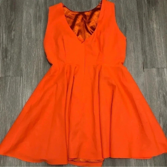 Blaque Label Mini Coral Orange Dress Size M NWT Fit And Flare Cocktail Party - Picture 6 of 8